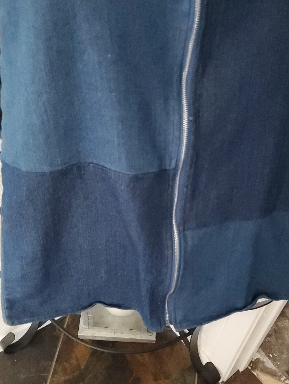 Deep V-Neck Blue Mini Dress - Picture 7 of 7